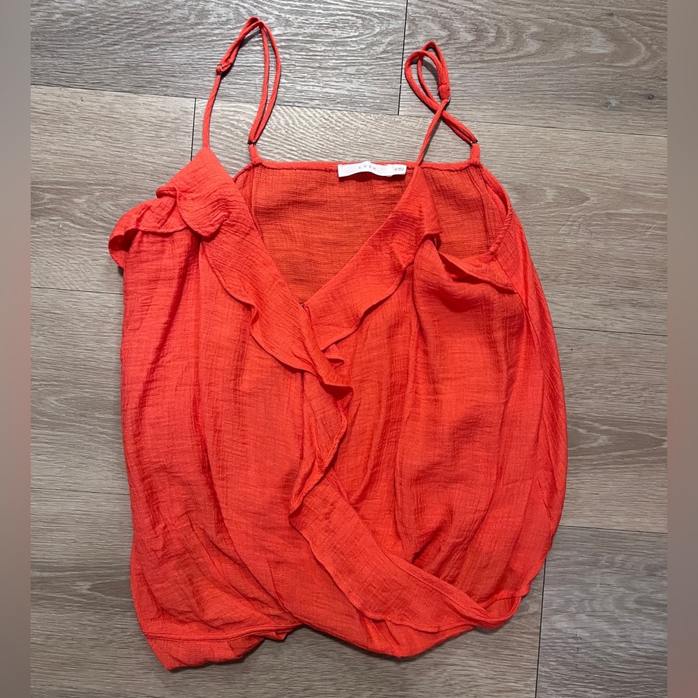 LUSH Knot Front Cami Crop Blouse size M